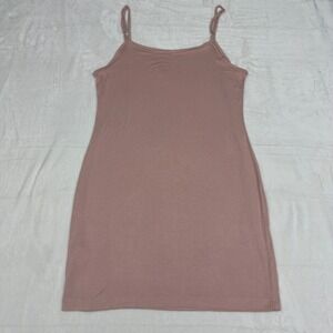 Callahan Knitwear Mauve Slip Dress M Adjustable Straps Viscose Pink Shift Mini